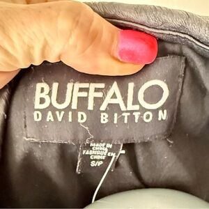 Buffalo David Bitton Black Leather Jacket for Stylish Outings